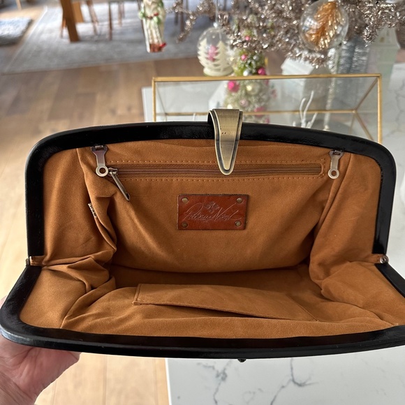 PATRICIA NASH ♥️🖤 Mad for Plaid TARTAN leather clutch frame bag CLASSIC PREPPY - Picture 9 of 10